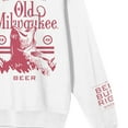 thumbnail image 3 of Old Milwaukee Varsity Art Crew Neck Long Sleeve White Adult Sweatshirt-Large, 3 of 7