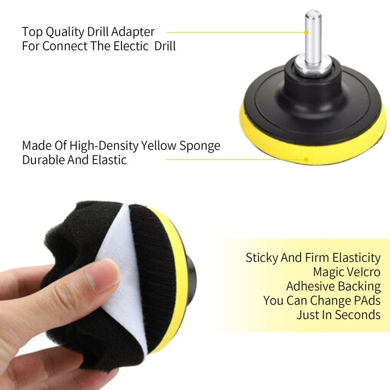 Buffing Pad Kit 1Set Gross Polish Polishing with Drill Adapter for