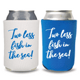 thumbnail image 4 of Wedding Can Coolers, Two Less Fish In The Sea, Engagement Gift, Beer Coolies for Cans or Bottles, Wedding Party Coolie, Wedding Favor, 4 of 4