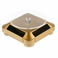 thumbnail image 1 of Solar Display Stand Turntable, Yoaney Solar Display Stand Turntable Auto 360 Rotating Display for Jewelry Watch Hobby Collection Shelf Solar or Aa Battery Powered, Gold, 1 of 8
