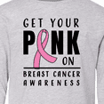 thumbnail image 4 of Inktastic Breast Cancer Awareness Get Your Pink on Long Sleeve Youth T-Shirt, 4 of 5