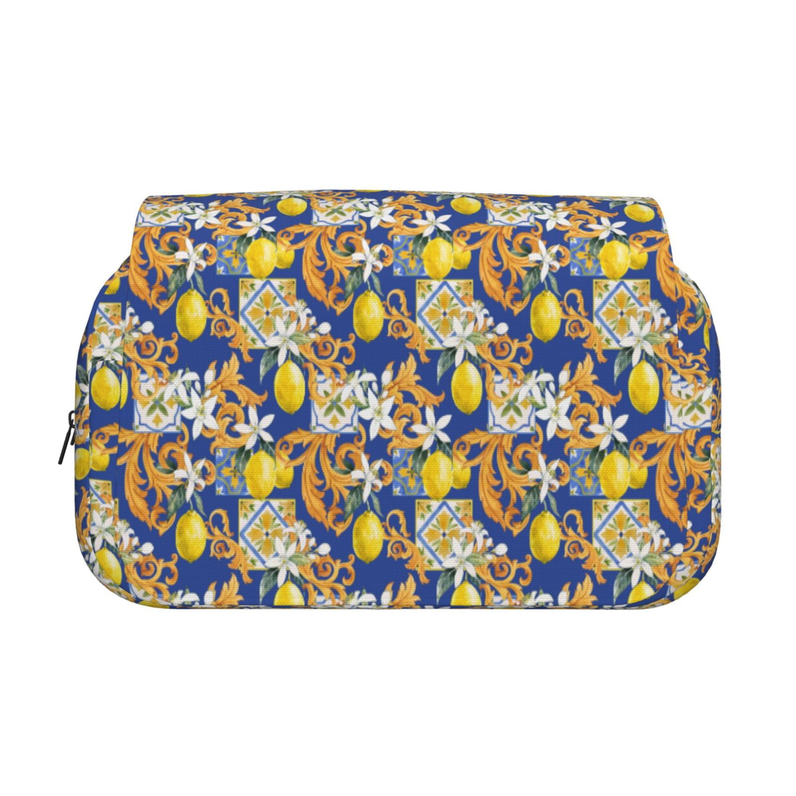 Rateoe Sicilian Style Pattern Double Clamshell Pen Case, Storage Organizer with Two Zipper Compartments– Holds Up to 50 Pencils & Pens