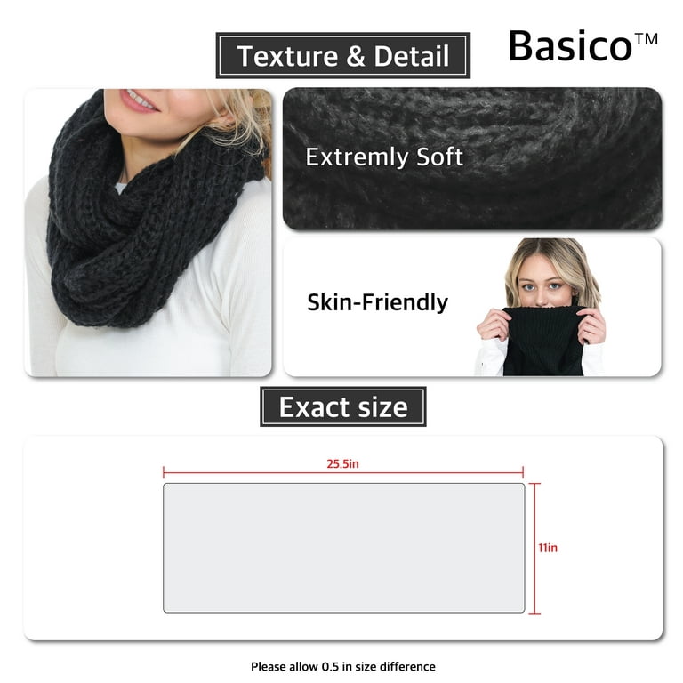 Women's Winter Knit Infinity Scarf Thick Neck Warmer Scarf Circle