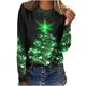 thumbnail image 2 of Puntoco Mujer Moda Suelta Manga Larga Cuello Redondo Blusa Navidad Impresión Camiseta tops Puntoco Puntoco-2908, 2 of 4