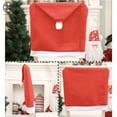 thumbnail image 6 of Luxtrada 6 Pcs Christmas Chair Back Cover Santa Claus Hat Slipcovers for Dining Room Home Kitchen Chair Covers Set, 6 of 8