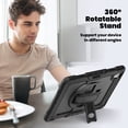 thumbnail image 4 of For iPad Pro 13 inch Case 2024 (M4), 360 Rotating Shockproof Cover with Stand, Screen Protector, Shoulder Strap, Black, 4 of 7