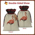 thumbnail image 2 of Pofeuu Flamingo Sitting On Chair Print Burlap Bags with Drawstrings Drawstring Gift Bags Pouch Bag for Thankgiving Birthday Party Gift Wrapping Treats and Party Favors-Black, 2 of 8