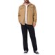 thumbnail image 2 of Abrigo de invierno INSPIRE CHIC para hombres, con cuello, botones frontales, forro de felpa, bolsillos, chaqueta de camionero, color caqui oscuro, 2 of 6