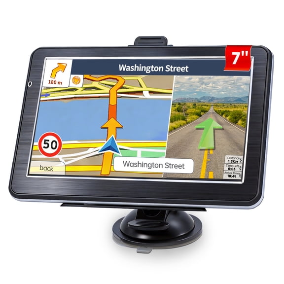 URFRU 7 inch GPS Navigation with Offline Maps for Truck, RV, Pickup and Car