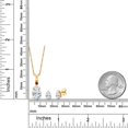 thumbnail image 2 of 18K Yellow Gold Plated Silver White Moissanite and Red Garnet Pendant and Earrings Jewelry Set for Women | 4.48 Cttw | Gemstone Birthstone | Pear Shape 12X8MM and 7X5MM | with 18 inch Chain, 2 of 3