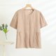 thumbnail image 2 of Mujeres de Verano Tops Suelto Ajuste Color Sólido 1/2 Manga Cuello Redondo Top Casual, Blusa de Poliéster de Moda para las Mujeres, Lavado de Manos Primavera Y Verano, 2 of 5