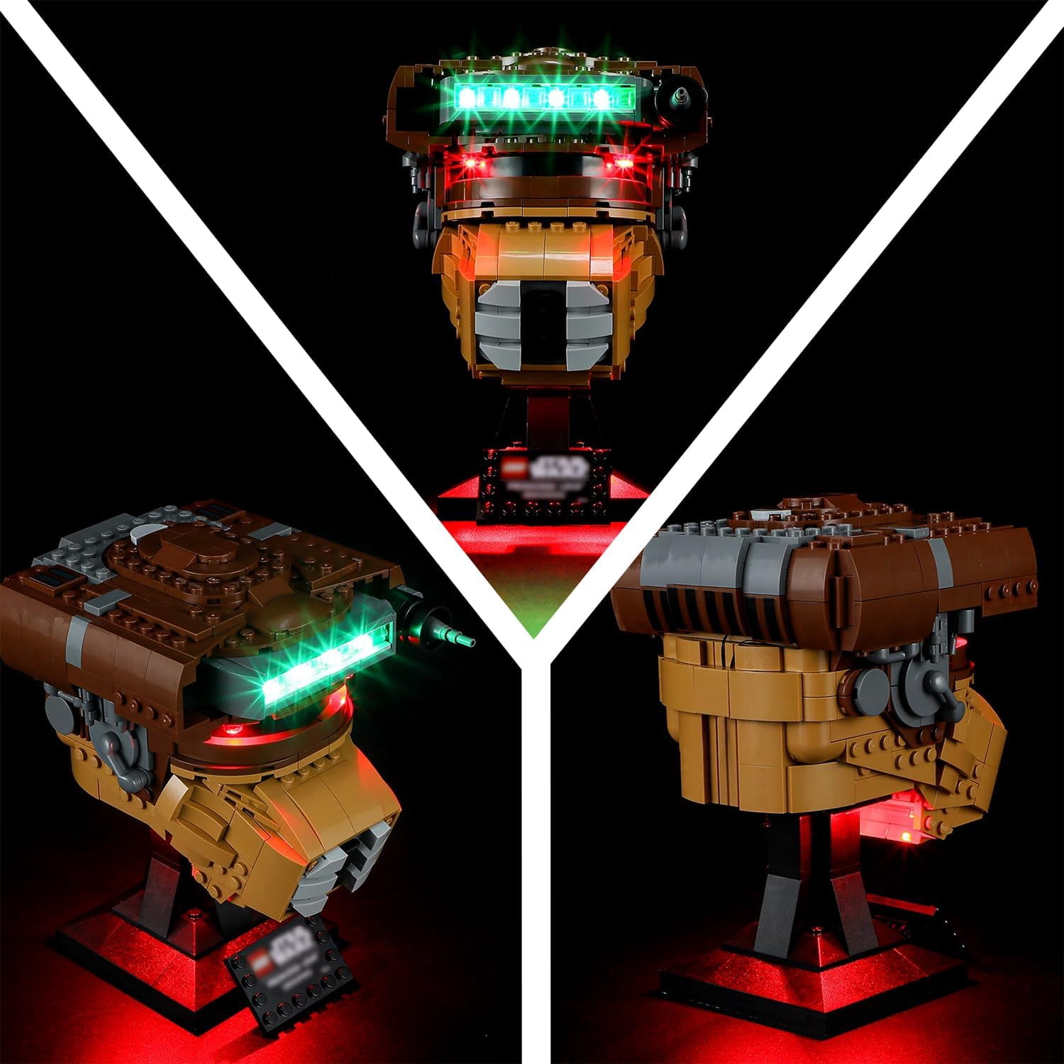 LED Light Kit for Lego 75351 Princess Leia Boushh Helmet Set, Compatible with Lego 75351 Building Blocks Model(Not Include Blocks Set)