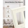 thumbnail image 3 of SH 2-Pack Decorative Tripple Decorator Outlet Cover Plate,Durable Natural Bamboo Fiber Light Almond Wall Plate for Electrical Outlets, Receptacle,GFCI Outlet,Dimmer Switch, 3-Gang,Corrosion Resistant, 3 of 14