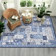 thumbnail image 4 of Geetinfly 8*10FT Area Rugs 8*10 Rug Washable Large Area Rug for Living Room Bedroom Rug Non Slip SoFT Area Rugs Patchwork Blue Rug Indoor Farmhouse Decor Floor Carpet Rug Blue tint, 4 of 7