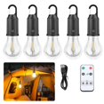 thumbnail image 3 of 5 Pcs Lampe Portable Extérieure 3 modes Lanterne de Camping Randonnée avec Clip, 3 of 8