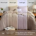 thumbnail image 4 of Muslin Duvet Cover Queen - 100% Washed Cotton Linen Like Gauze Comforter Cover 3 Pieces Breathable & Lightweight for All Season, 4 of 14