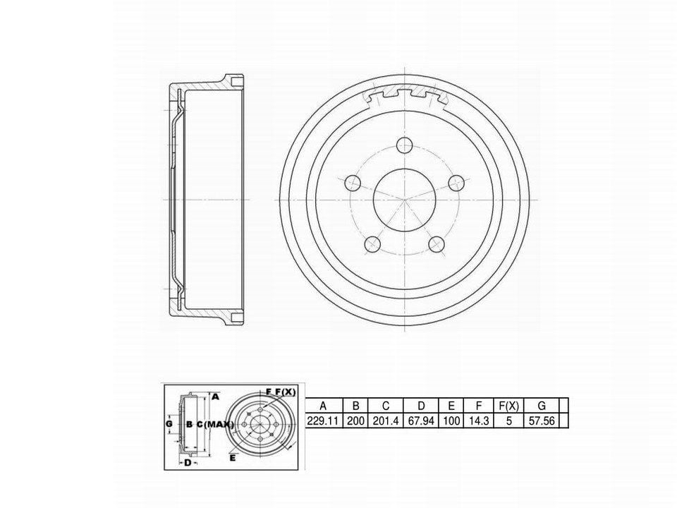 Winstop Brake Drum, Rear WS236214, Chevrolet Cavalier 2002-1982