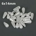 thumbnail image 6 of U8MO 6x10mm 6x14mm 8x14mm Teardrop Shape Plastic Imitation Pearl Loose Beads-8x14mm 50pcs-White, 6 of 7