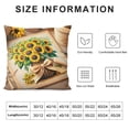 thumbnail image 5 of Orinice Hopyeer Vintage Fall Outdoor Floral Sunflowers Blooming Throw Pillow Covers Autumn Harvest Plants Flowers Retro Buffalo Pillowcase Cotton Linen Home Decor Cushion Case  White, 5 of 5