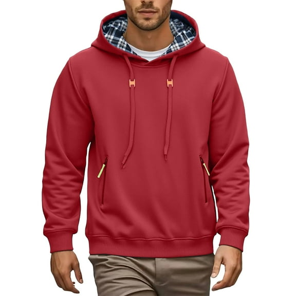 Winter Lined Hoodie For Men Comfort Thermal Insulation And Outdoor Adventures Men's Fuzzy Sherpa Hoodie Heavyweight Fleece Jacket Zip Up Hooded Coat