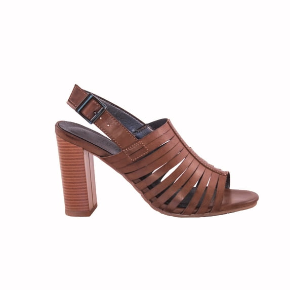 Destina Way Dezi Slotted Hi Vamp Open Toe Booty Natural 9.5 W