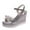 Silver, variant on Jsaierl Platform Sandals for Women Dressy Summer, Open Toe Casual Shoes Rhinestone Comfortable Platform Wedge Sandals Shoes Size 5.5