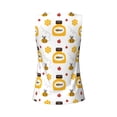 thumbnail image 5 of Picia Bees and Flowers Pattern Women's Workout Tank Top,Breathable Activewear,Slim Fit Athletic Top,Versatile Workout Moisture-wicking top-X-Large, 5 of 9