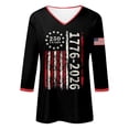 thumbnail image 4 of WERYOUNG Patriotic Graphic T Shirt For Women V Neck 3/4 Sleeve Tee Fourth Of July Celebration T-Shirts Stylish Clothes L, 4 of 4