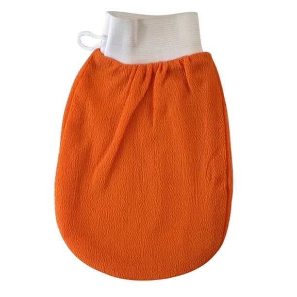 Yuarrent Guante de baño exfoliante para eliminar la piel muerta, ducha, cuerpo, espalda, pierna, brazo, toalla para frotar, masaje, exfoliante, Juegos de accesorios de baño naranja Yuarrent HA005006-02