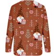 thumbnail image 4 of GHSDFBB Chandails de Noël pour Femmes Mode Loisirs Imprimé Graphique Manches Longues Hauts Mignons Chandail en Molleton Col Rond Cadeau de Noël, 4 of 5