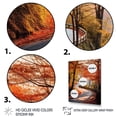 thumbnail image 3 of Designart "Embrace of Autumn's Road into the Forest I" Landscapes Canvas Wall Art - Modern Red Road Entryway Wall Art Print, 3 of 6