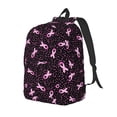 thumbnail image 1 of Balery Breast Cancer Awareness3 Mochila Clásica Impresa Básica para Viaje, Mochila Escolar Resistente al Agua, Mochila de Lona con Correas Ajustables-Small, 1 of 5