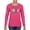 Fuschia, variant on For the Love of the Game Sports Womens Graphic Long Sleeve T-Shirt, White, XX-Large