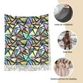 thumbnail image 6 of Cauagu Colored Glass Print Women Wrap Shawl tassels Scarves Retro Scarf 77.6"X28.3", 6 of 8