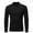 Black, variant on Patlollav Mens Mid-Collar Long-Sleeve Solid Color Stretch Slim Bottoming Shirt Tops