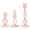 Pink, variant on Glasseam Set of 3 Pink Glass Taper Candle Holders: Modern Christmas Wedding Table Centerpiece Decorations Ideal Gift Idea