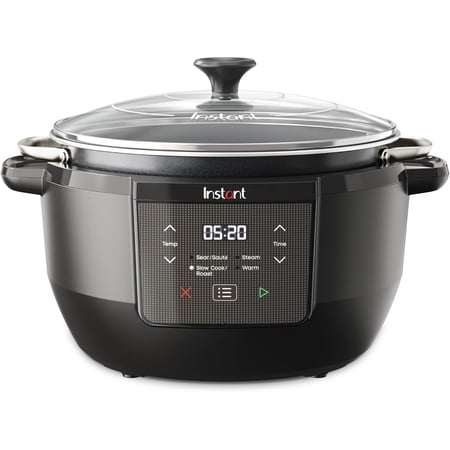 Instant Superior Cooker 7.5QT Slow Cooker and Multicooker, 4-in-1 Functions, Sears/Sauté, Slow Cooks/Roast, Steams and Warms, From The Makers of