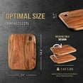 thumbnail image 4 of Small Wood Cutting Board,Acacia Wooden Cutting Boards with Handle for Kitchen,Bohemian Charcuterie Serving Board for Meat and Cheese, Chopping Board with Handle(12.6"x7.67"x0.6"), 4 of 6