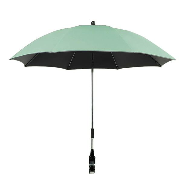 Pram Sun Shade Umbrella Protection Sun Shade for Wheelchair Bike Green