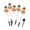 B, variant on Hyknon 5 Pack Solar Christmas Pathway Lights, Warm LED Waterproof Outdoor Stake Lights with Auto On Dusk, Wire Free Garden Ground Lamps for Yard Walkway Holiday Decor