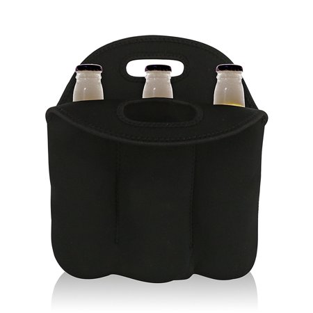 - Wealers 3 Bottle Neoprene Protection Tote Bag Holder for Travel/picnic Carrying Red,white Wine Bottle (Black)