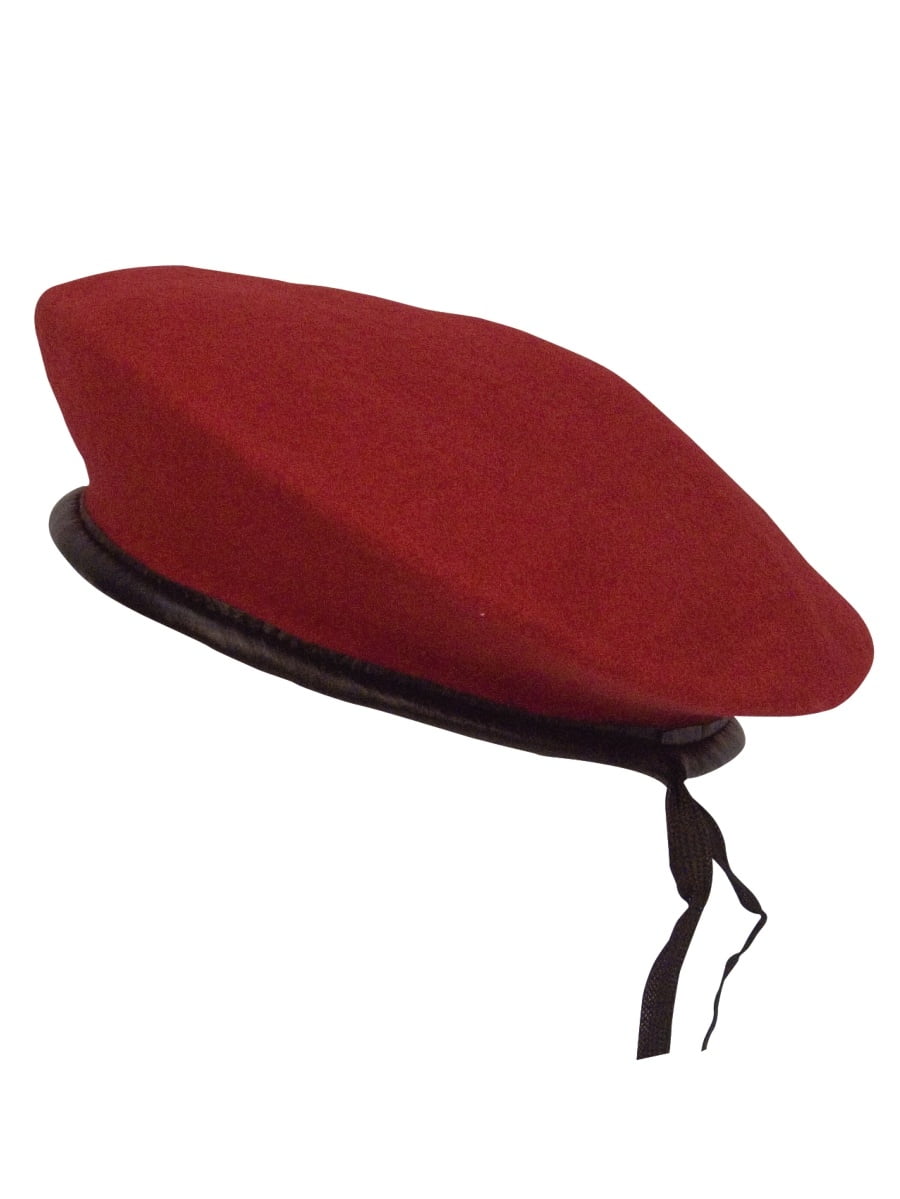 Red Wool Beret, New Military Style Hat, Cap