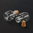 thumbnail image 2 of GKNET 10pcs Small Mini Glass Bottles Jars with Cork Stopper Multi Color Wishing Bottle-Square - Clear, 2 of 6