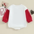 thumbnail image 3 of Bagilaanoe Newborn Baby Girl Boys Valentine's Day Romper Sweatshirt Long Sleeve Bodysuits Letter Print Pullover 3M 6M 9M 12M Infant Casual Tee Tops, 3 of 7