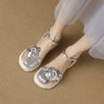 thumbnail image 3 of YOWMNS Women's Floral Accented High-Heeled Sandals – Elegant Summer Footwear, 3 of 5