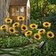 thumbnail image 5 of Luz De Tierra Control automático solar durable LED ligero de tierra del girasol de 3 cabezas para el patio, 5 of 9