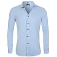 thumbnail image 1 of Camisa de hombre de manga larga muy elástica que no necesita planchado. Ropa de hombre de moda., 1 of 6
