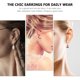 thumbnail image 4 of 3 pares de Navidad diseñadas Pendientes Chic Danglers Eardrops Creative Navidad Ear Joyería, 4 of 5