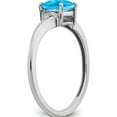 thumbnail image 2 of Sterling Silver Rhodium-Plated Blue Topaz And Diamond Ringsize 8 (Width 1.4) - Jbsp, 2 of 5