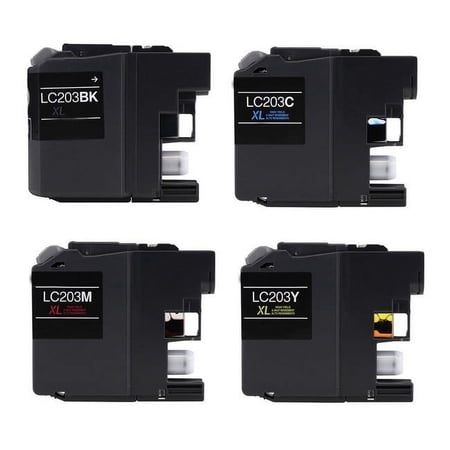 PrinterDash Compatible with Brother DCP-J4120/MFC-J680/MFC-J880/MFC-J4320/MFC-J4620/MFC-J5320/MFC-J5620/MFC-J5720DW High Yield Inkjet Combo Pack (BK/C/M/Y) (LC-263XLBCMY)